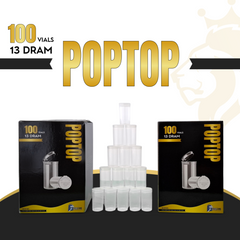 Premium 13 Dram Pop Top Containers – Airtight, Smell-Proof & Child-Resistant Vials for Herbs, Pills & Small Items | New Colors | 50 or 100 Pack