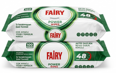 Fairy Multi-Purpose Cleaning Wipes-Active Oxygen Surface Cleaner – 100 Wipes per Pack | 12 Pack Wholesale Box