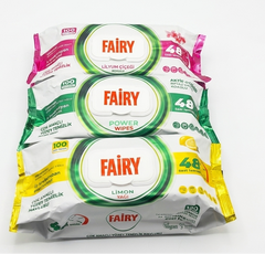 Fairy Multi-Purpose Cleaning Wipes |Active Oxygen Surface Cleaner |Pack of 2 | 100 Wipes Each