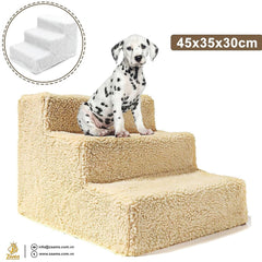 Dog Step Pet Stairs Portable Dog Steps Sturdy Dog Ramp Small Dog Accessory Elderly Dog Assistance Foldable Pet Steps Premium Dog Staircase Compact Dog Ramp Easy Access Pet Stairs