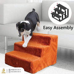 Dog Step Pet Stairs Portable Dog Steps Sturdy Dog Ramp Small Dog Accessory Elderly Dog Assistance Foldable Pet Steps Premium Dog Staircase Compact Dog Ramp Easy Access Pet Stairs