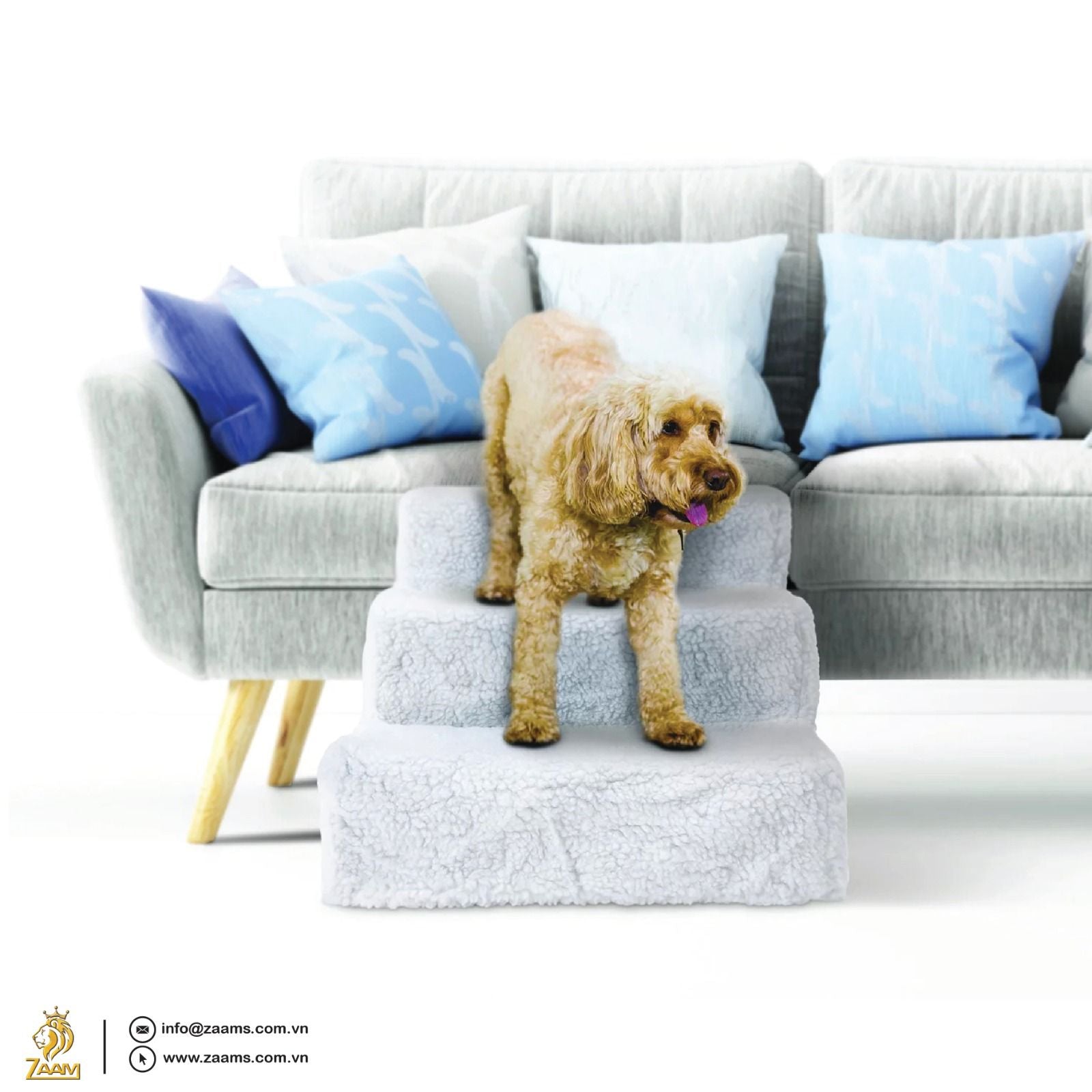 Dog Step Pet Stairs Portable Dog Steps Sturdy Dog Ramp Small Dog Accessory Elderly Dog Assistance Foldable Pet Steps Premium Dog Staircase Compact Dog Ramp Easy Access Pet Stairs