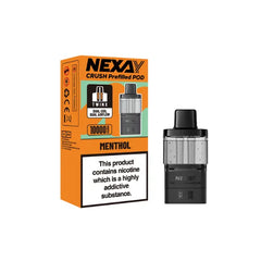 Buy Nexay Crush 10K puffs prefilled pods. Rechargeable, UK compliant vape pods with smooth flavour and long-lasting performance.