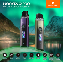 Wenax Q Pro Pod Kit – 1200mAh Battery | 30W Max | Smart Screen | Adjustable Airflow