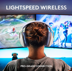 Logitech G435 LIGHTSPEED & Bluetooth Wireless Gaming Headset – Ultra Lightweight 165g, Dual Beamforming Mics, 18h Battery, Dolby Atmos Compatible – White