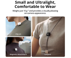 DJI Mic Mini Wireless Lavalier Microphone System (2 TX + 1 RX + Charging Case) – 48h Battery, Noise Cancelling, Automatic Limiting, 400m Range – For Camera, iPhone & Android