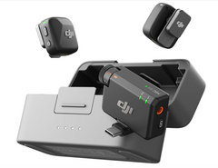 DJI Mic Mini Wireless Lavalier Microphone System (2 TX + 1 RX + Charging Case) – 48h Battery, Noise Cancelling, Automatic Limiting, 400m Range – For Camera, iPhone & Android
