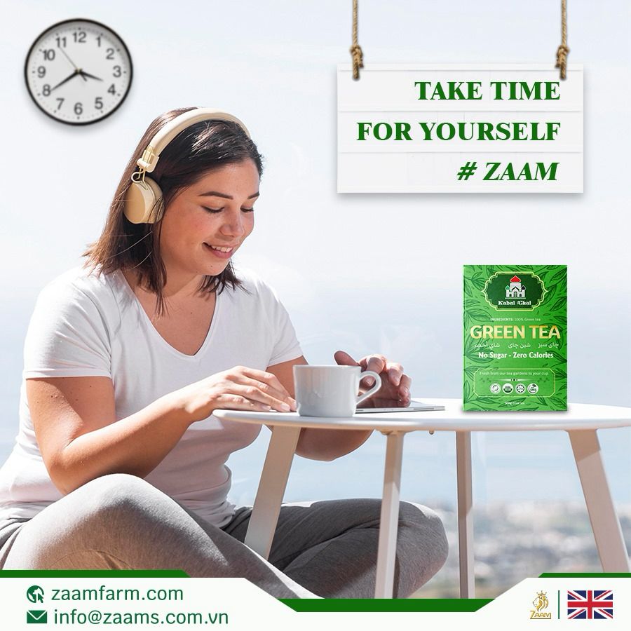 Kabul Chai, green tea, no sugar, no calories, certified Halal, loose tea, Southeast Asian highlands, fresh, fragrance, nutrition, high-quality packaging, positive customer reviews, guilt-free, natural, aromatic, wholesome, refreshing, tea enthusiasts, health-conscious, antioxidants, metabolism boost, immune support, heart health, calming properties.