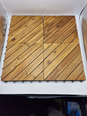 New Deck Wooden Outdoor Tiles | Pack of 10 Tiles| Free Shipment| 30 x 30 cm