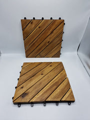 New Deck Wooden Outdoor Tiles | Pack of 10 Tiles| Free Shipment| 30 x 30 cm