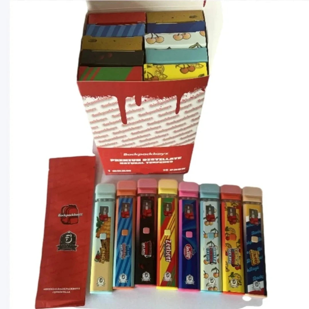 Backpackboyz Disposable Empty Vape - Sleek and Convenient Design Premium Ceramic Coil - Ensuring Smooth and Flavorful Hits Plastic Tip for Comfortable and Enjoyable Vaping Experience Foam Box Tray Packaging - Neat and Organized PresentationReliable 280mAh Battery - Long-lasting Power for Extended Use