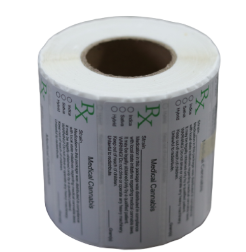 Medical Cannabis RX Labels Custom Prescription Stickers Pop Tops and Squeezer Organization 1000 Count Roll Adhesive Vinyl Prescription Labels Rx Number Tracking Prescription Record Keeping Cannabis Dispensary Efficiency Refill Authorization Labels Pharmacy-grade RX Labels