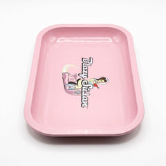 Blazy Susan Medium Rolling Tray 10.5" × 6.25" – Premium Metal Tray | Multiple Designs