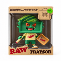 RAW Traysor Green Collectible Figure with Rolling Tray – Display Accessory