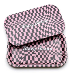 Blazy Susan Medium Rolling Tray 10.5" × 6.25" – Premium Metal Tray | Multiple Designs