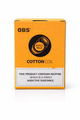 OBS Cotton Coil 50pcs Pack Replacement Vape Coils Genuine OBS Coil Heads