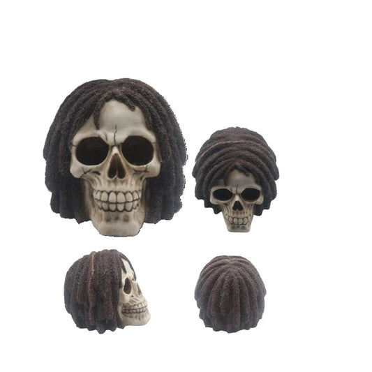 Rasta Skull Ornament – Unique & Vibrant Decorative Piece