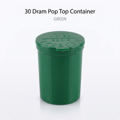 Green 30 Dram Pop Top Containers 160 Pcs – Squeeze-to-Open PP Plastic Storage Tubes | 70mm x 47mm