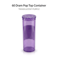 Translucent Purple 60 Dram Pop Top Containers – Squeeze-to-Open PP Plastic Storage Tubes | 13.5cm x 4.5cm | Pack of 75