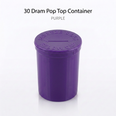 Purple 30 Dram Pop Top Containers 160 Pcs – Squeeze-to-Open PP Plastic Storage Tubes | 70mm x 47mm