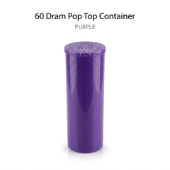 Purple 60 Dram Pop Top Containers – Squeeze Top PP Plastic Storage Tubes | 13.5cm x 4.5cm | 75 Pack