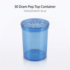 Transparent Blue 30 Dram Pop Top Containers 160 Pcs – Squeeze-to-Open PP Plastic Storage Tubes | 70mm x 47mm