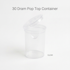 Clear 30 Dram Pop Top Containers 160 Pcs – Squeeze-to-Open PP Plastic Storage Tubes | 70mm x 47mm