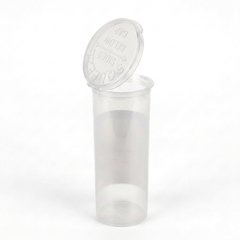 Clear 60 Dram Pop Top Containers – Squeeze Top PP Plastic Storage Tubes | 13.5cm x 4.5cm | 75 Pack