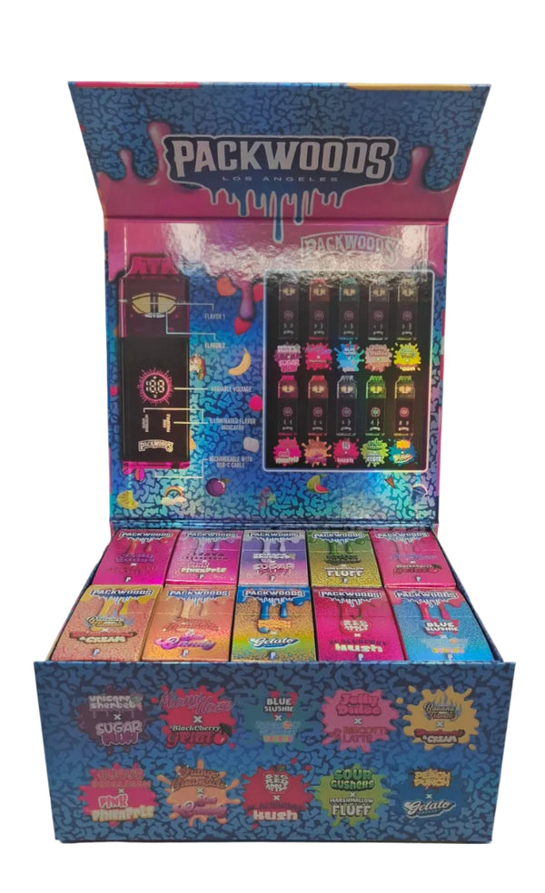 Packwoods Los Angeles 2ML Empty Cart | Premium Refillable & Rechargeable | Dual Flavour | Multiple Flavour Designs