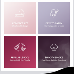 PACKMAN Vape Pods (Empty) – 1ML | Compatible with PACKMAN Vape Kit | Refillable | Reusable | Magnetic Base | UK Compliant