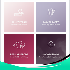PACKMAN Vape Pods (Empty) – 1ML | Compatible with PACKMAN Vape Kit | Refillable | Reusable | Magnetic Base | UK Compliant