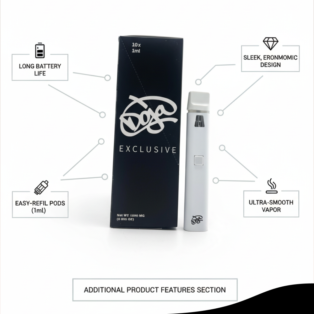 DOJA EXCLUSIVE Premium Disposable Vape Cartridges