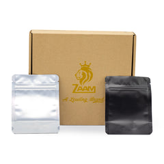 ZAAM Premium Heavy Duty Large Mylar Bags | 100 Pack Smell Proof Resealable Zip Lock Storage Pouches