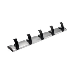 ZAAM 5 Hook Gunmetal & Gold Heavy Duty Aluminium Wall-Mounted Coat Hanger | Towel & Clothes Hanging Rack