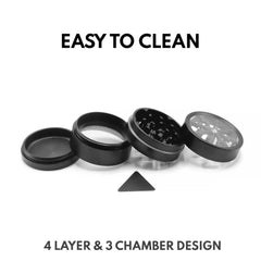 Premium Herb Grinder & Filter - Efficient Grinding, Magnetic Lid (Black) - Shop Now!  5x4cm/2x1.6inch