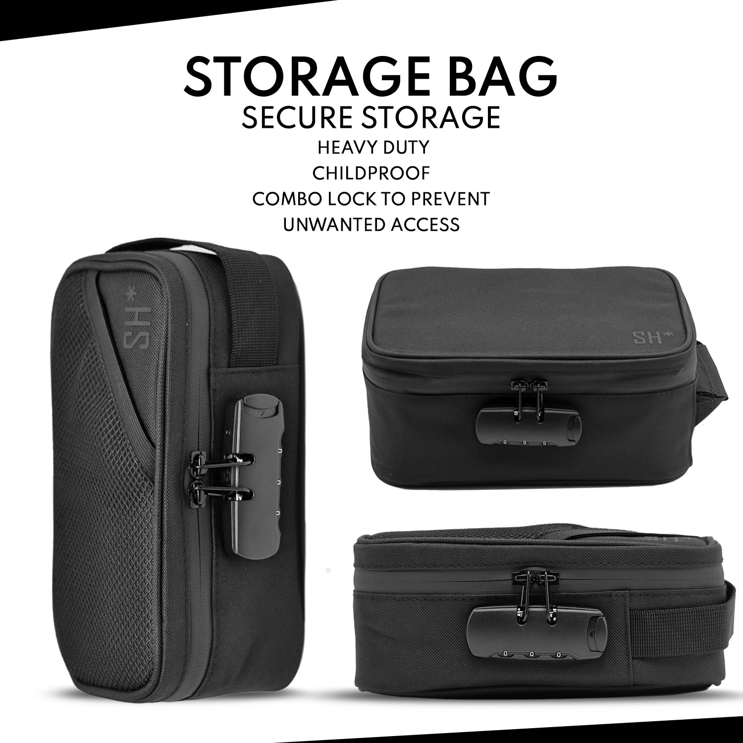 Storage Bag | Secure Storage | Heavy Duty Child Proof | Combo Lock to Prevent Unwanted Acces