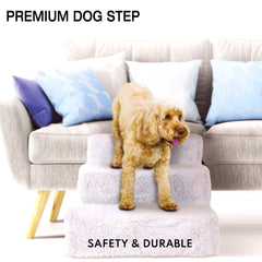 New Pet Step Premium Dog Step - Portable and Sturdy Pet Stairs for Easy Access, Ideal for Small and Elderly Dogs