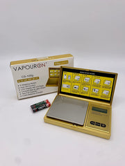 VAPOURON Digital Pocket Scale CS-100g (100g x 0.01g) Golden With Batteries