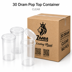 Clear 30 Dram Pop Top Containers 160 Pcs – Squeeze-to-Open PP Plastic Storage Tubes | 70mm x 47mm
