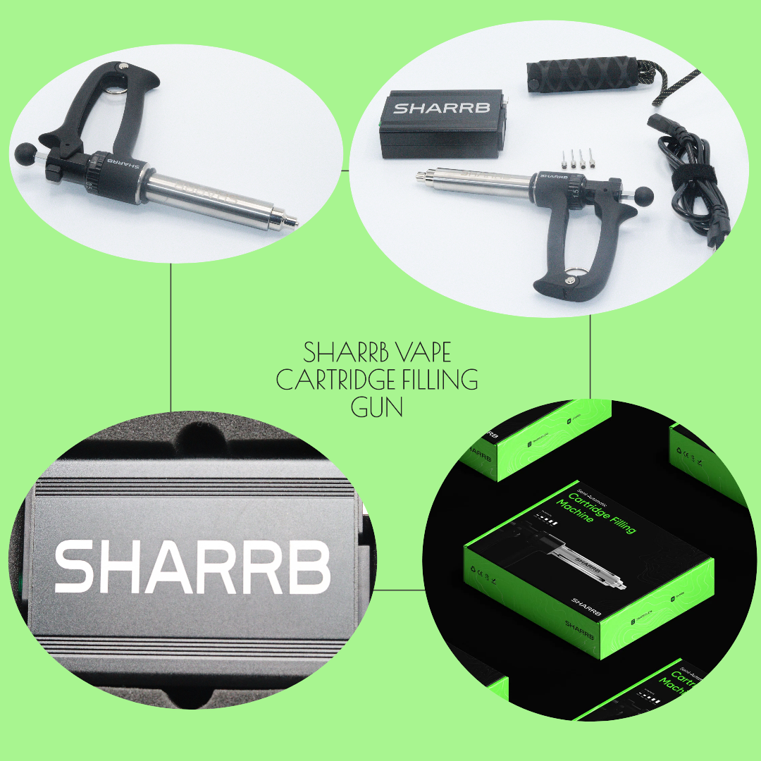 Sharrb Steel Cartridge Filler Gun Standard 25 mL Tube | Shoots from 0.5 - 2.5 mL Increments| shoots in 0.8ml |   Vape Cartridge Filling Gun | Tube 50 mL | Shoots from 1.0 - 5.0 mL