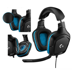 Logitech G432 Wired Gaming Headset – 7.1 Surround Sound, DTS Headphone:X 2.0, 50mm Drivers, Flip-to-Mute Mic – PC, Mac, Xbox, PlayStation, Switch