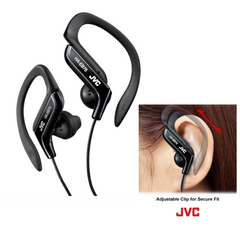 JVC HA-EB75 Sports Ear Clip Earphones – Adjustable, Lightweight Wired In-Ear Headphones with 3.5mm Jack