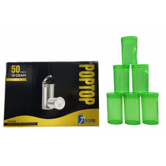 19 Dram Pop Top Containers – Premium Airtight & Smell-Proof Vials for Herbs, Supplements & Small Items | 50 or 100 Pack
