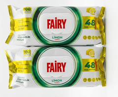 Fairy Multi-Purpose Cleaning Wipes |Active Oxygen Surface Cleaner |Pack of 2 | 100 Wipes Each