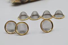 Conical Pipe Filter Screens Smoking Pipe Accessories Metal Pipe Filters Wood Pipe Screens Glass Pipe Sieves Smoking Pipe Gadgets Pipe Maintenance Tools Pipe Filter Gauzes Smoking Essentials Smoking Supplies