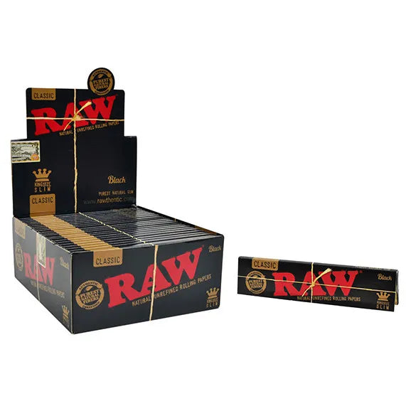 RAW Black King Size Slim Rolling Papers