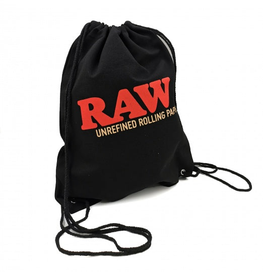 Raw Drawstring Bag Black