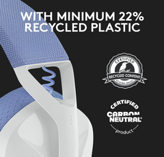 Logitech G435 LIGHTSPEED & Bluetooth Wireless Gaming Headset – Ultra Lightweight 165g, Dual Beamforming Mics, 18h Battery, Dolby Atmos Compatible – White