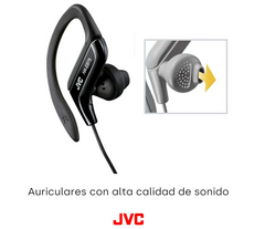 JVC HA-EB75 Sports Ear Clip Earphones – Adjustable, Lightweight Wired In-Ear Headphones with 3.5mm Jack