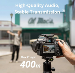 DJI Mic Mini Wireless Lavalier Microphone System (2 TX + 1 RX + Charging Case) – 48h Battery, Noise Cancelling, Automatic Limiting, 400m Range – For Camera, iPhone & Android